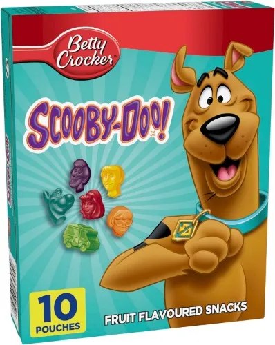 Betty Crocker Scooby Doo Fruit Flavoured Snacks, Pack of 10 Pouches, Fruit Flavoured Snacks
