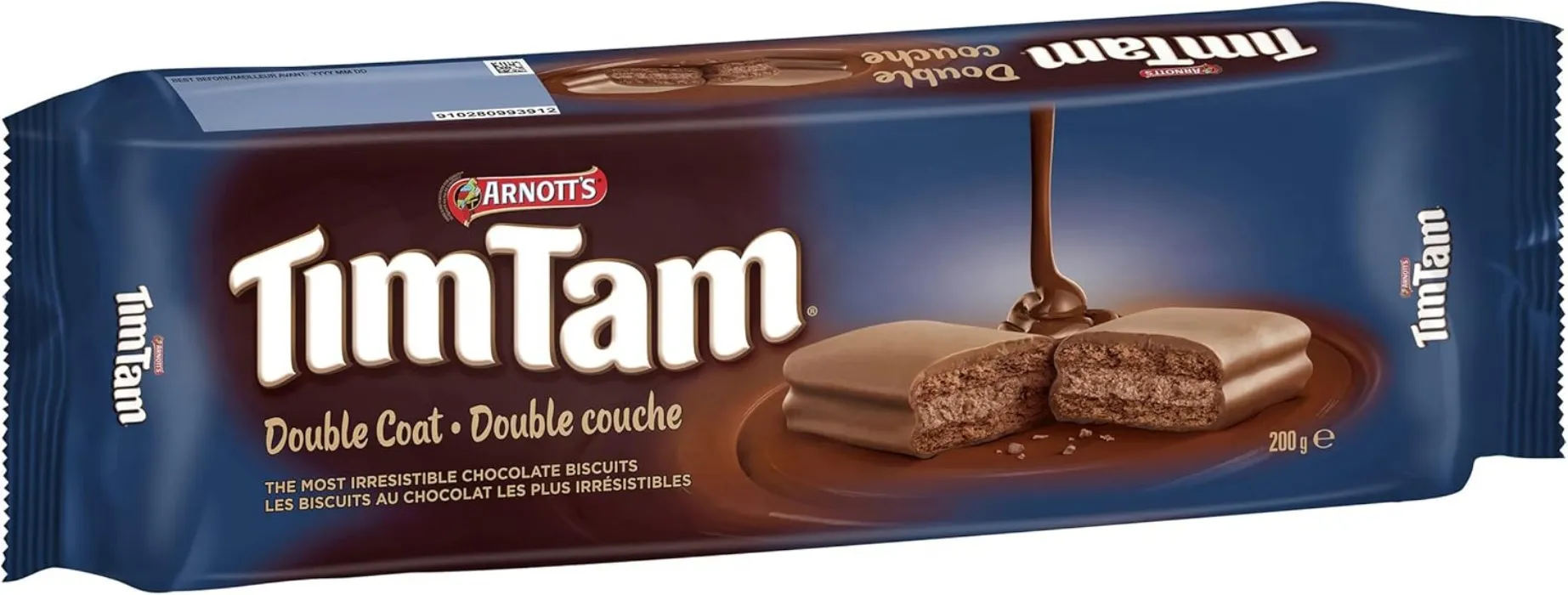 Tim Tam Double Coat Chocolate Cookies - Double Chocolate Covered Biscuits - 200g