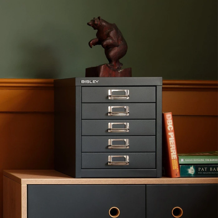 Bisley 5-Drawer Desktop MultiDrawer Steel Cabinet