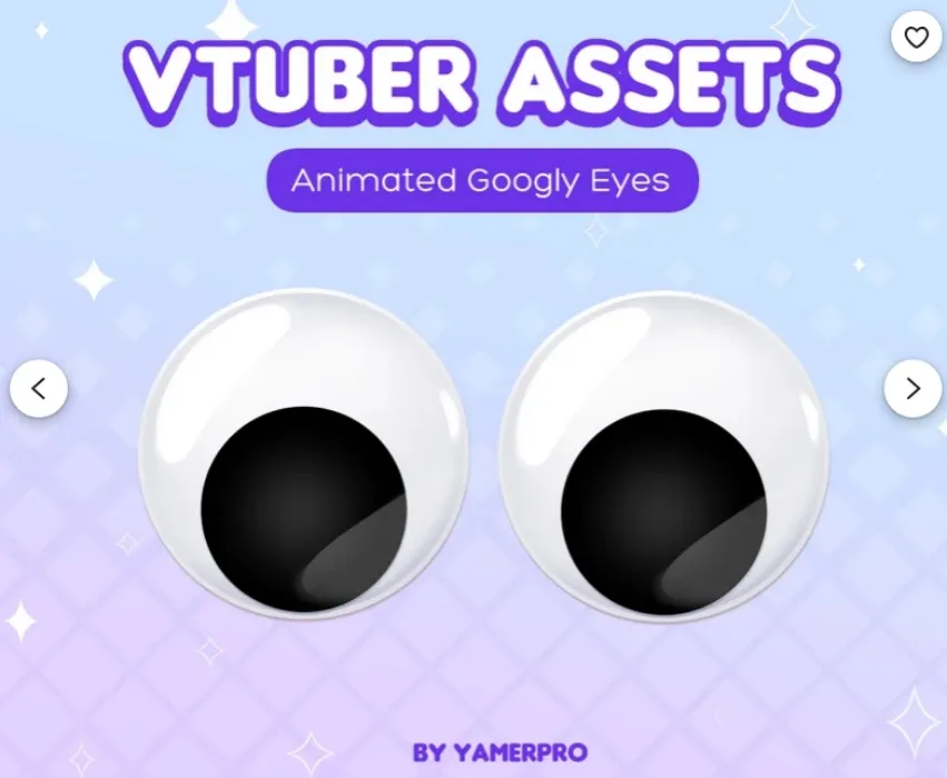 Live2d Animated Silly Googly Eyes for Vtube Studio Vtuber Model