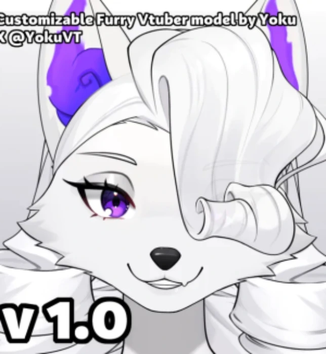 Customizable Furry Vtuber model by Yoku