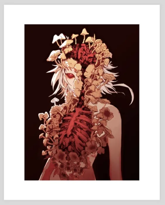 Fairy Ring Mushroom Print by Nn Ee Zz 