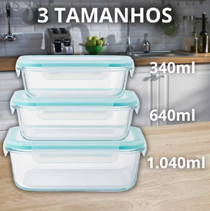 Glass food container kit