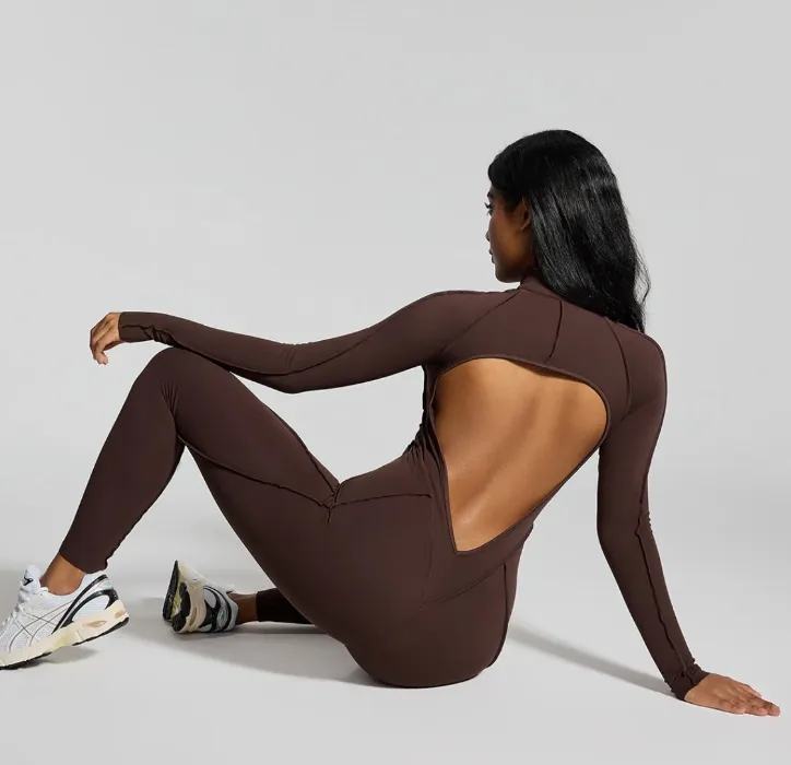 Full-Length Gym Catsuit | Chocolate / XS