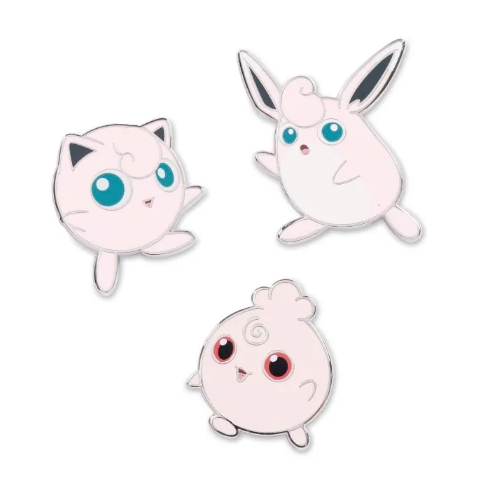 Igglybuff, Jigglypuff & Wigglytuff Pokémon Pins (3-Pack)