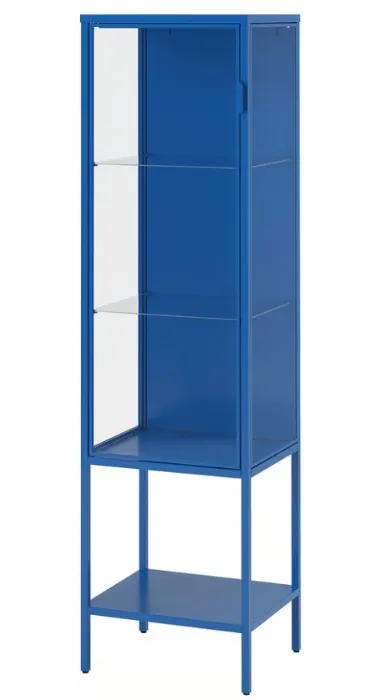 RUDSTA Glass-door cabinet - blue 42x37x155 cm