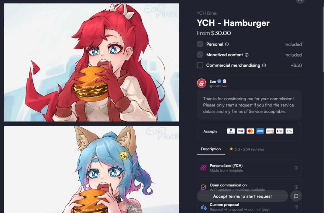 Slushie eats a burger art!!
