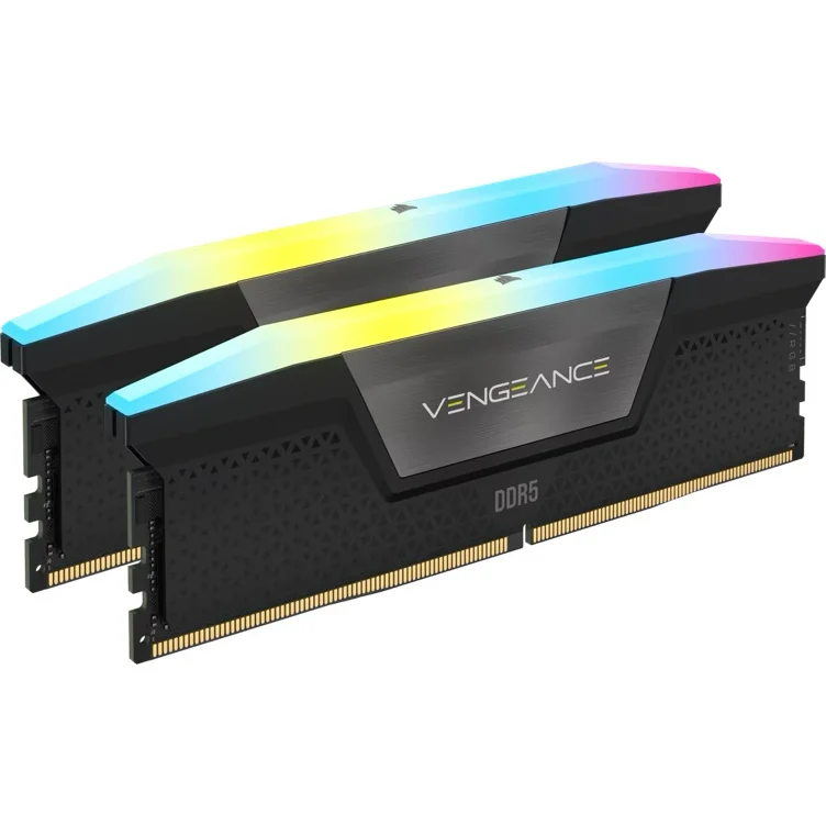 CORSAIR - VENGEANCE RGB 32GB (2x16GB) DDR5 6000MHz C36 UDIMM Desktop Memory - Black