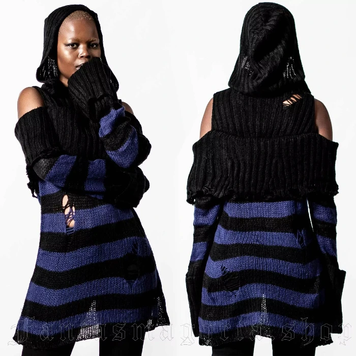Sapphire Hooded Knit Sweater - Killstar Women's