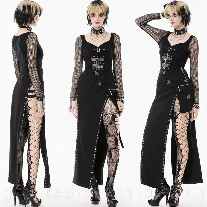 Nerve Split Skirt - Dark in Love