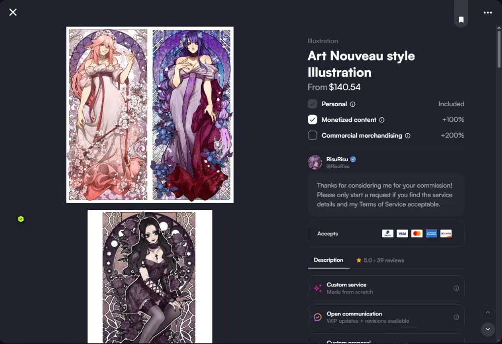 Art Nouveau Illustration by RisuRisu