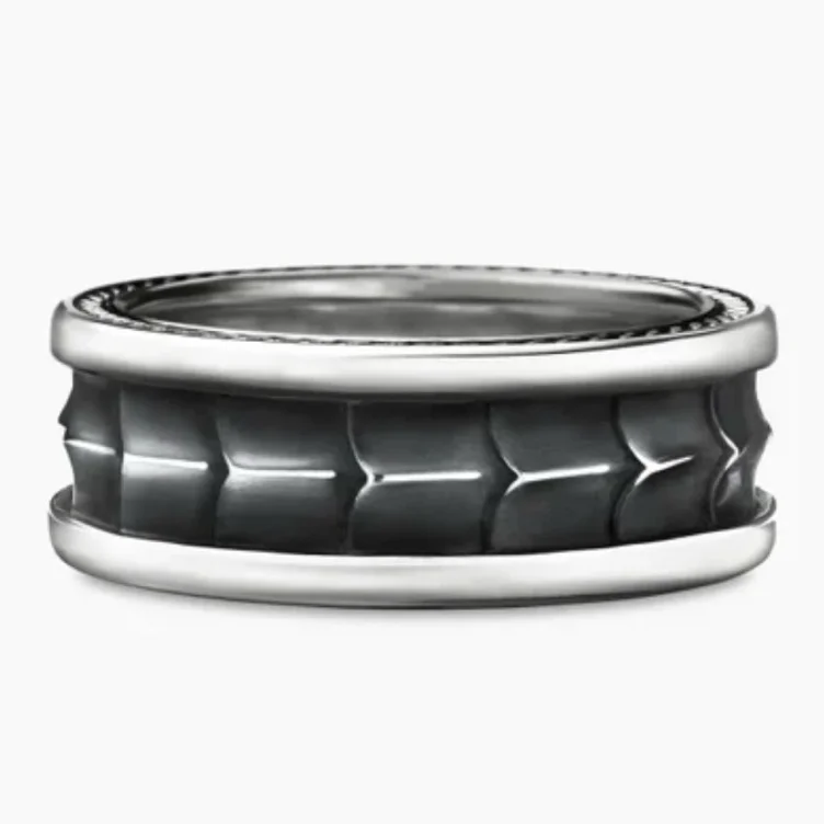 Armory® Band Ring in Sterling Silver, 9mm