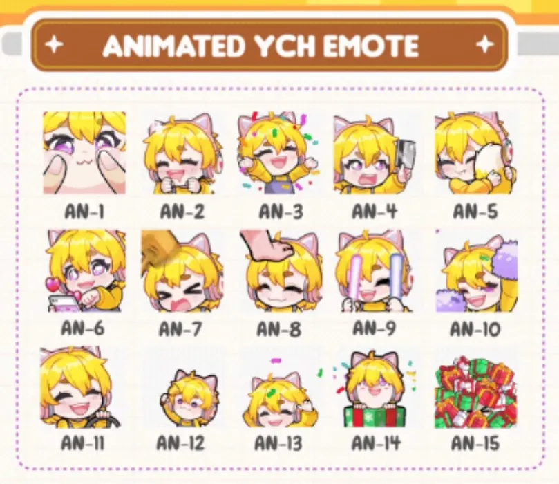 3 YCH Animated Emotes by 88 Studio