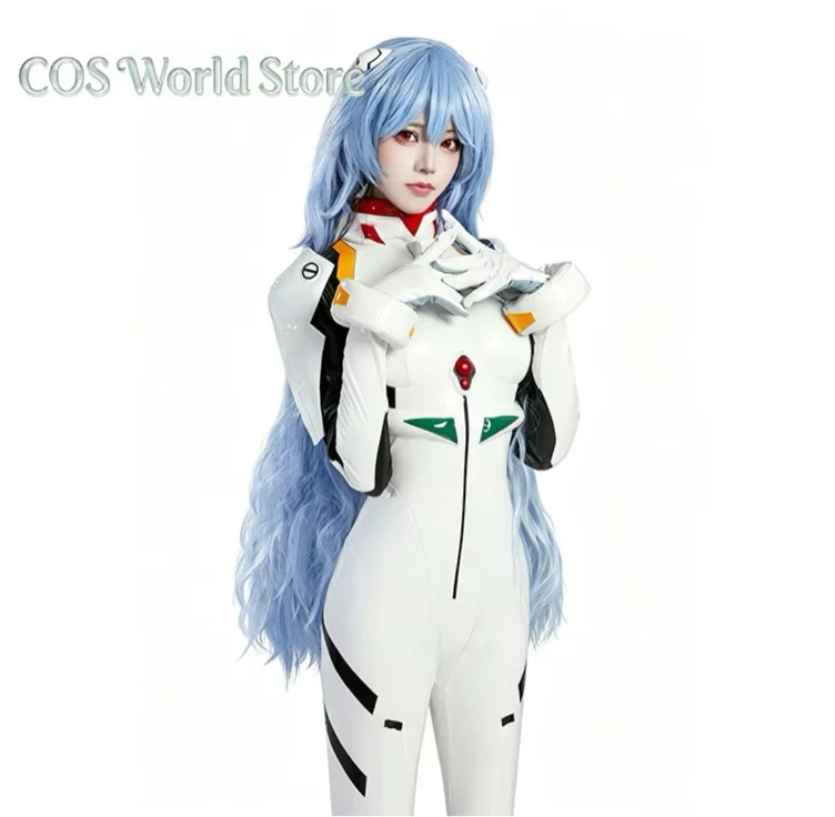 Anime EVA* Ayanami Rei Cosplay Costume Zentai Bodysuit Driving Suit Comicon Show