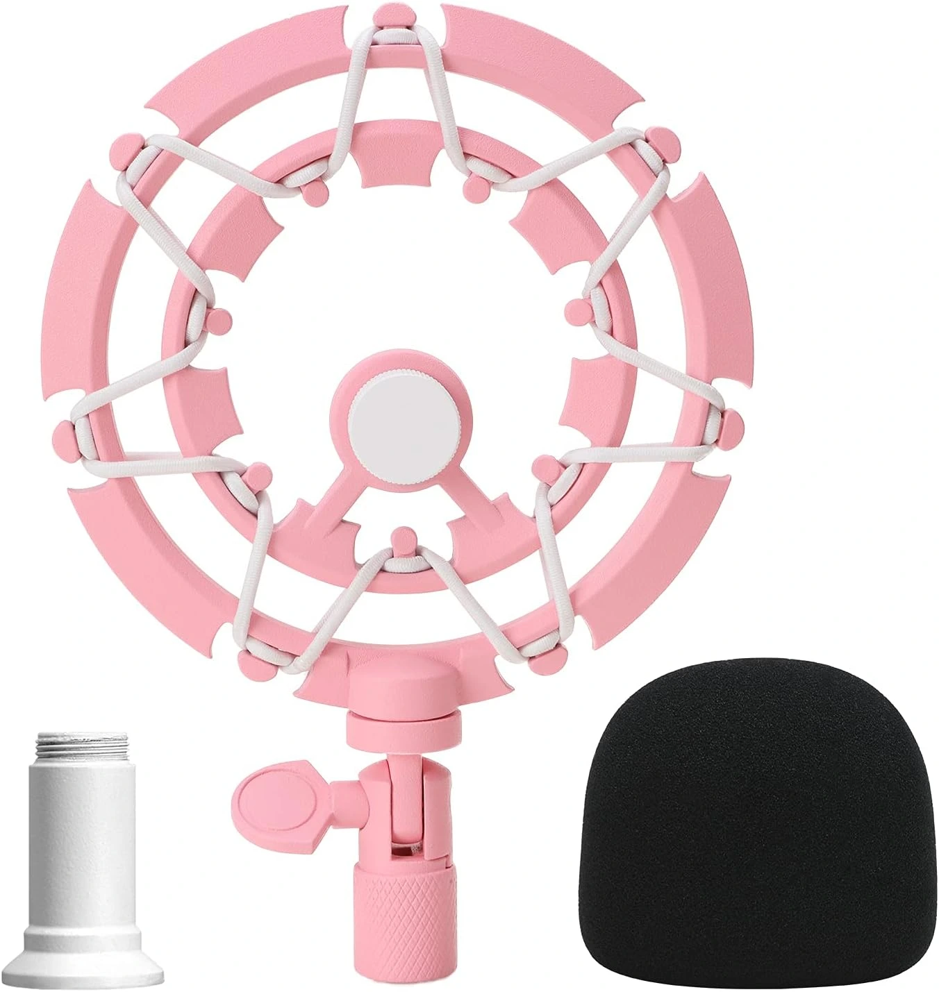 Razer Seiren X Boom Arm with Pop Filter - Mic Stand with Foam Cover Windscreen for Razer Seiren X Streaming Microphone by YOUSHARES / Pink Shock Mount
