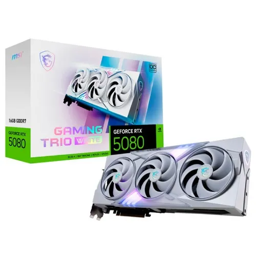 MSI GeForce RTX 5080 GAMING TRIO OC WHITE 16GB GDDR7 DLSS4 