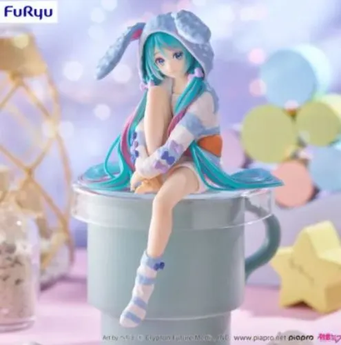 Hatsune Miku Noodle Stopper Figure Rabbit Ear Hood Pajama