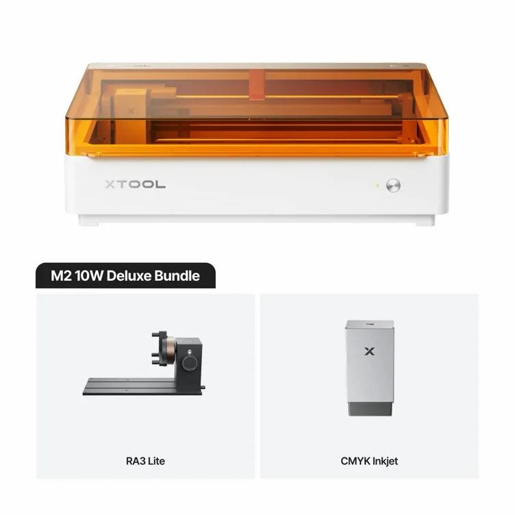 xTool M2 Color Craft Laser Cutter & Engraver | 10W / 10W Deluxe Bundle