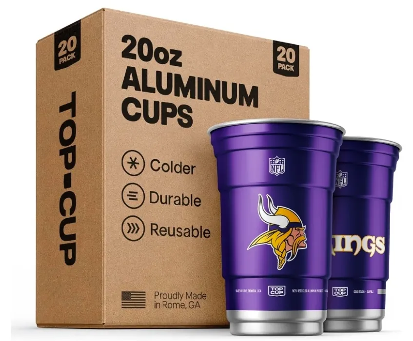 NFL MN Vikings Aluminum Cups - 2pk