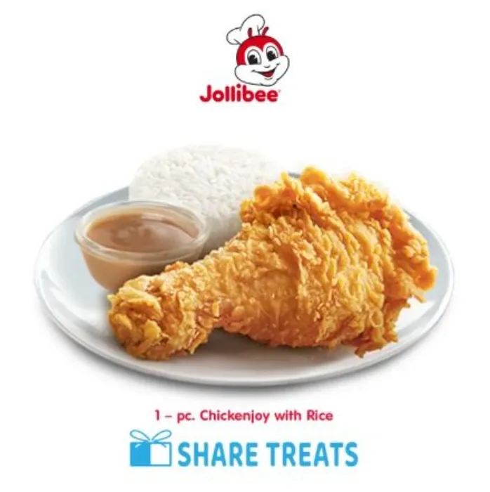 Jollibee 1 - pc. Chickenjoy with rice (SMS eVoucher)