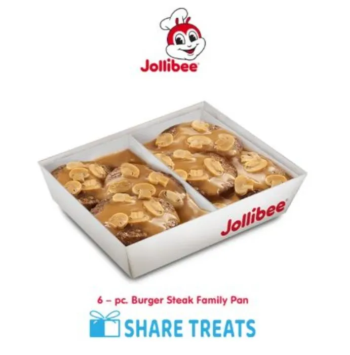 Jollibee 6 - pc. Burger Steak Family Pan (SMS eVoucher)