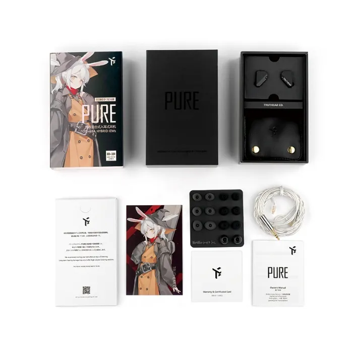 TRUTHEAR PURE: Dynamic Driver In-Ear Monitor Earbuds with Detachable Cable