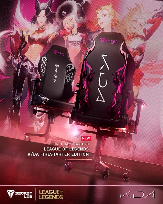 Secretlab TITAN Evo Gaming Chair K/DA FIRESTARTER w/footrest