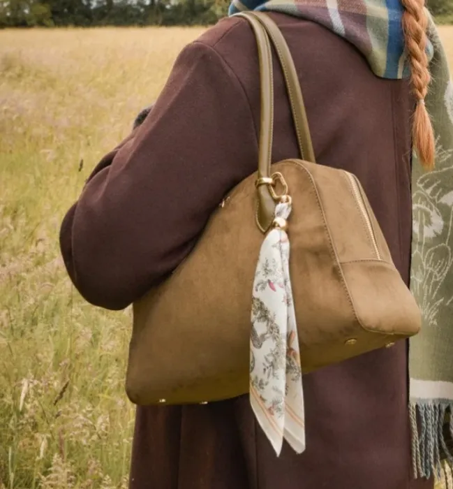 Amelia Faux Suede Shoulder Bag