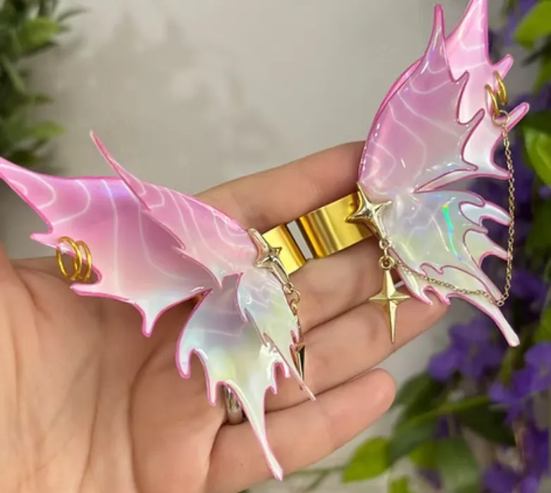 Mira - HUNTR/X Inspired Butterfly Clips 2pc (Headphones NOT included)