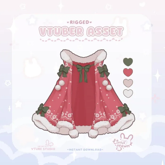 VTuber Asset | Rigged Winter Cape | Vtube Studio