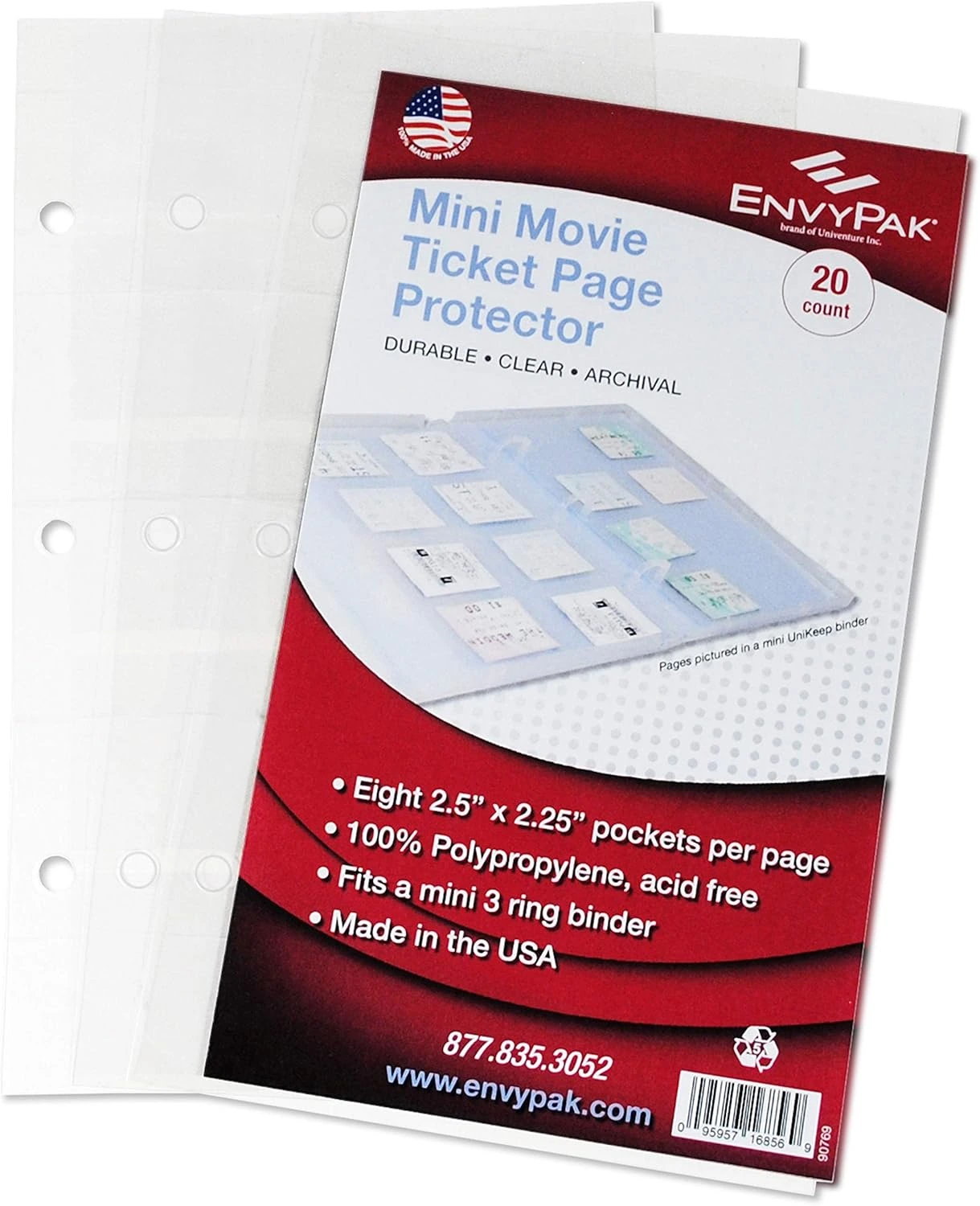 Pocket Page Protectors For Movie Ticket Stubs/Stamps