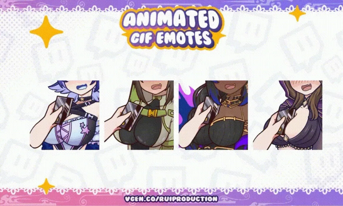 YCH Animated Booba swipe emote by Rui (@ruiproduction)