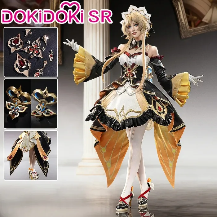 【Partially Ready For Ship】【Size S-XL】DokiDoki-SR Game Genshin Impact Cosplay Sandrone Costume Marionette Song of the Welkin Moon Nod Krai Halloween | 【PU Version】Costume Only-M-Ready For Ship