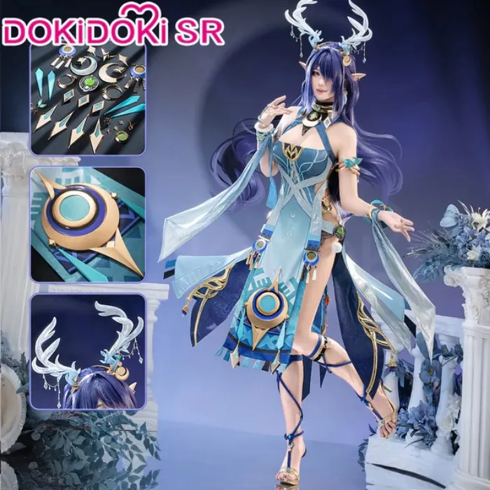 【Size S-3XL】DokiDoki-SR Game Genshin Impact Cosplay Lauma Costume Song of the Welkin Moon Nod Krai | Costume Only-M-Order Processing Time Refer to Description Page