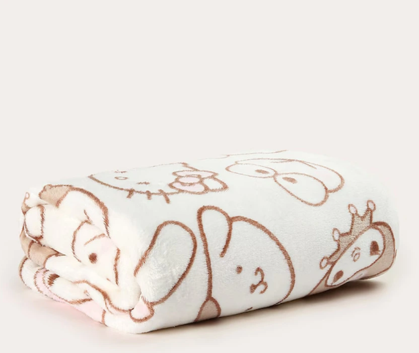 Manta casal flannel microfibra Hello Kitty - Branca | Casa Riachuelo