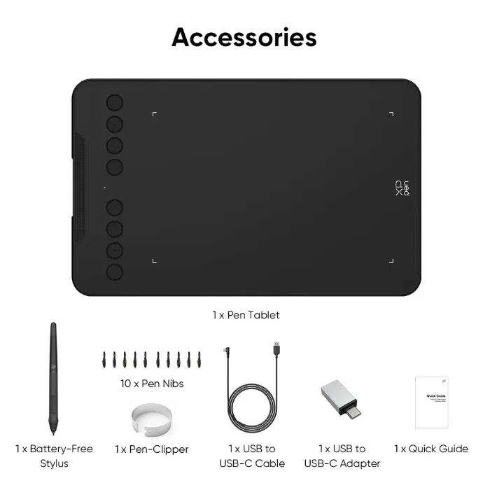 XPPen Deco mini7 V2 Graphic Drawing Tablet Pen Tablet With 16K Pen Pressure For Drawing & Writing