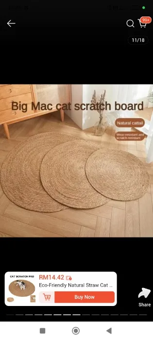 2x 60cm Big Cat Scratch Mat Board [Medium Size]