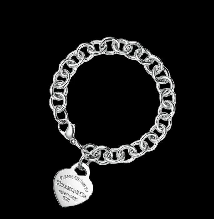Return to Tiffany® Heart Tag Charm Bracelet in Silver