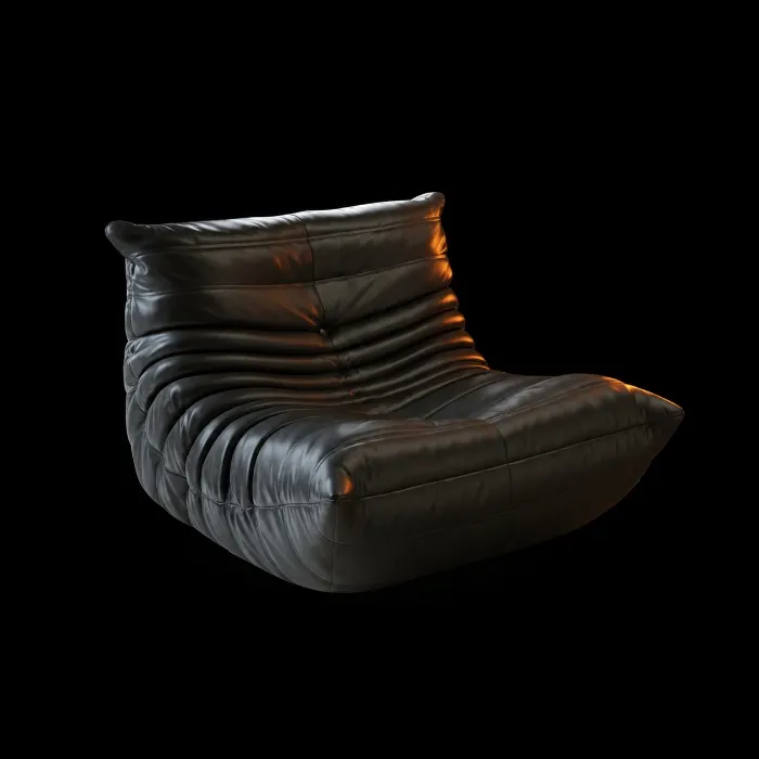 Armless Bean Bag Lounge Chair with Ergonomic Foam Support,  Modular Floor Seating
