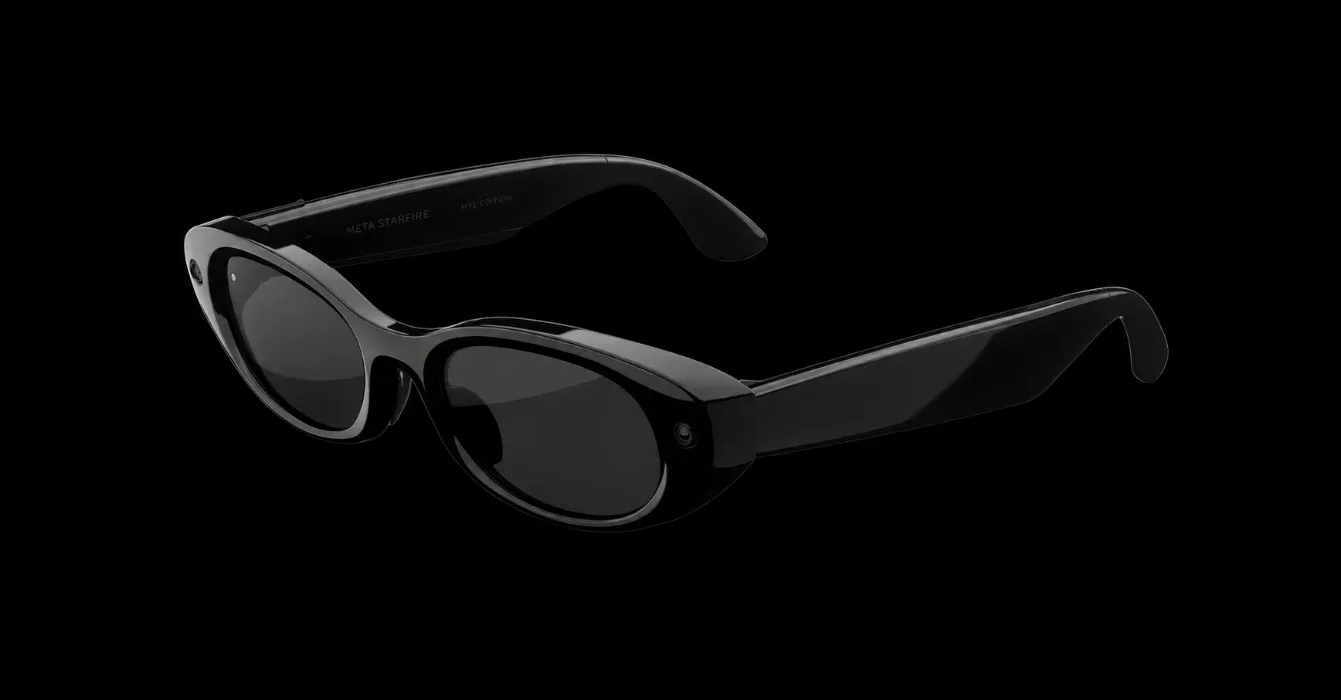 Black Meta Starfire Kylie AI Glasses - Transitions Grey Lenses
