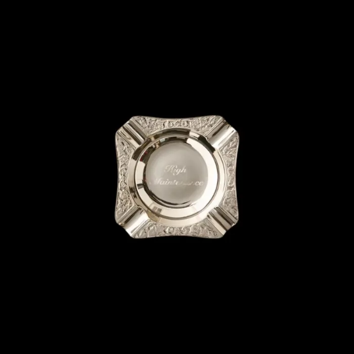 Ornate Etched Brass Ashtray