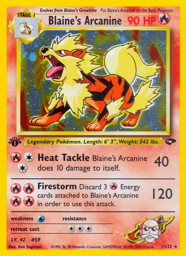 blaines arcanine gym challenge