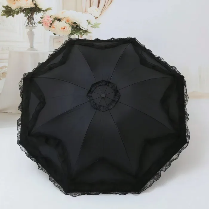 UPF 50+ Lace Trim Parasol