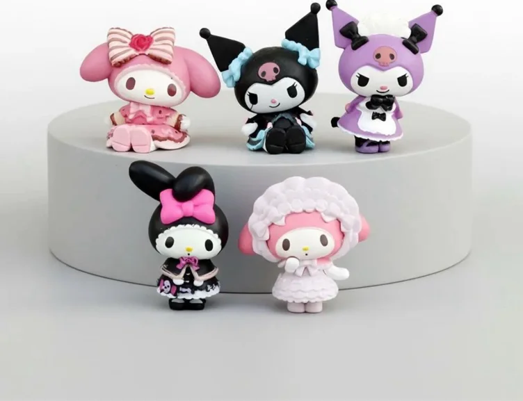 Figuras Sanrio Set X5 Kuromi My Melody Magico Kawaii Pvc