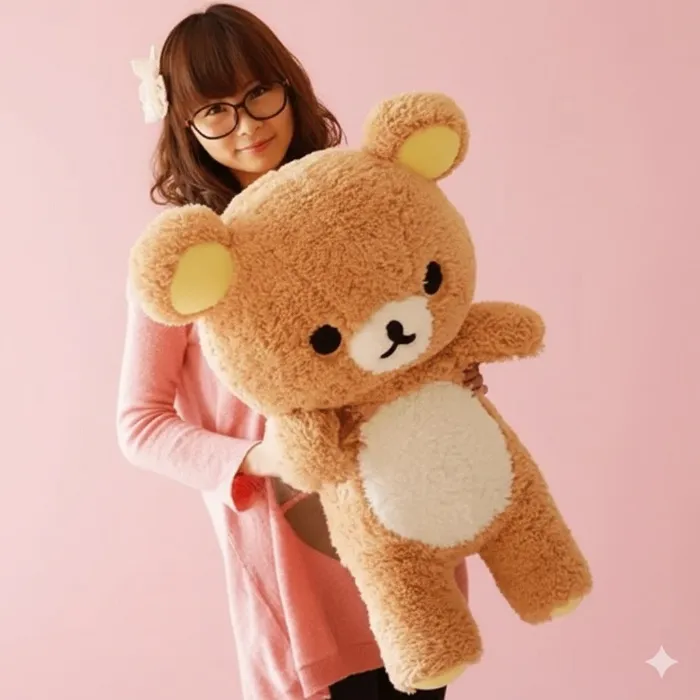 Adorable Rilakkuma Bear Plush Toy for Cosparty Fun - 75cm
