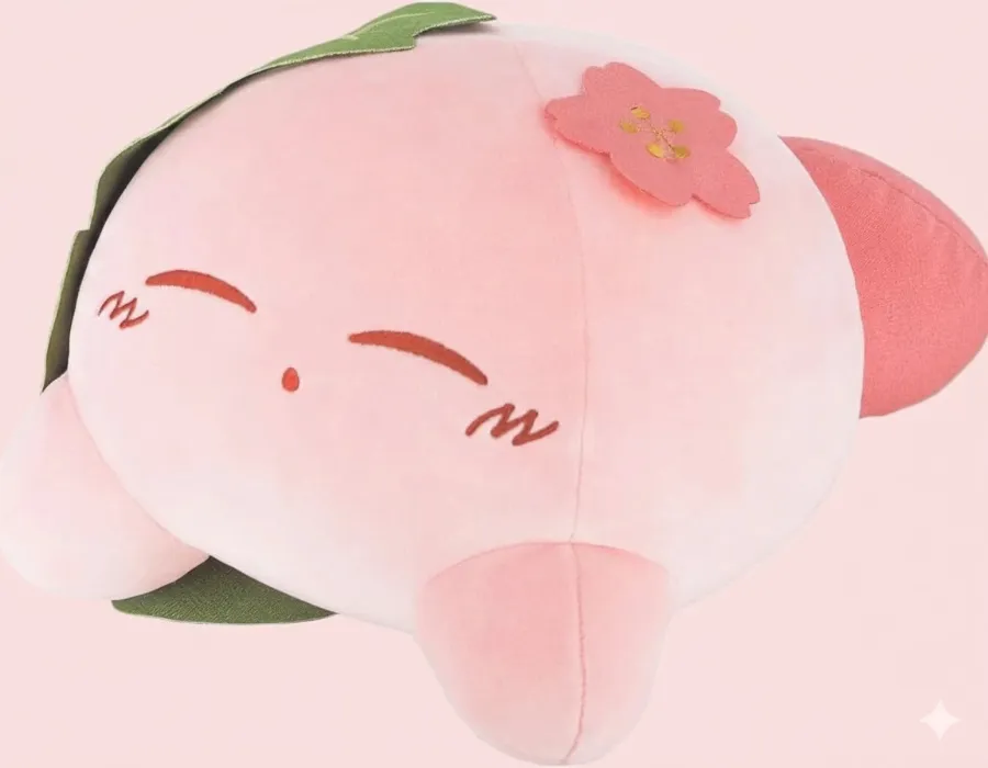 Sanei Boeki Kirby of the Stars Sakura Mochi Plush Toy (M) W25.5 x D33 x H17cm