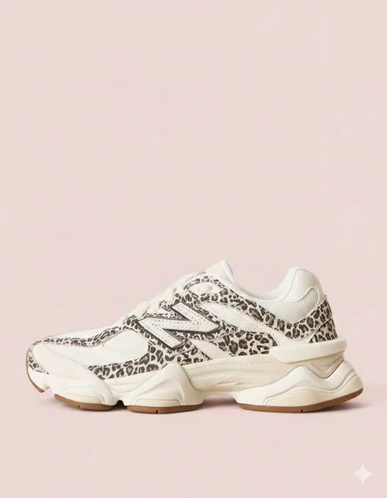 New Balance 9060 sneakers in leopard print - Exclusive to ASOS-Neutral
