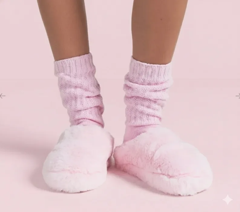 Skims Faux Fur Bed Slippers
