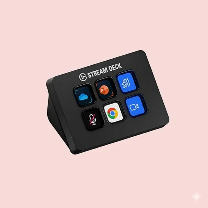 Elgato Stream Deck Mini – Control Zoom, Teams, PowerPoint, MS Office and More, Boost Productivity with Seamless Integration for Daily Apps, Set Up Shortcuts Easily, Compatible with Mac and PC