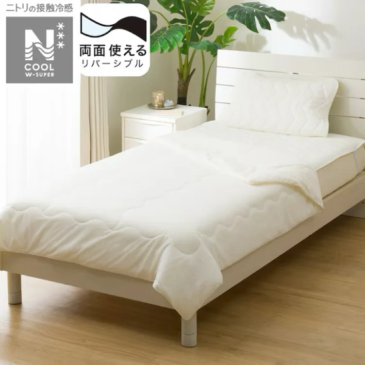 NITORI REVERSIBLE COMFORTER N COOL WSP Q WH S2503
